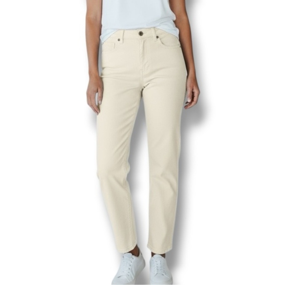 4/$20 Coldwater Creek Knit Denim Straight Leg Jeans